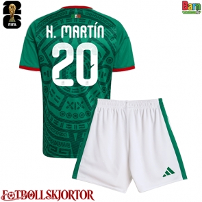 Mexiko Henry Martin #20 Hemmakläder Barn VM 2026 Kortärmad (+ Korta byxor)